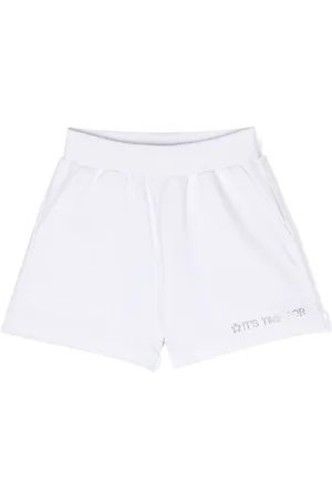 MONNALISA Rhinestone-embellished jersey-texture shorts