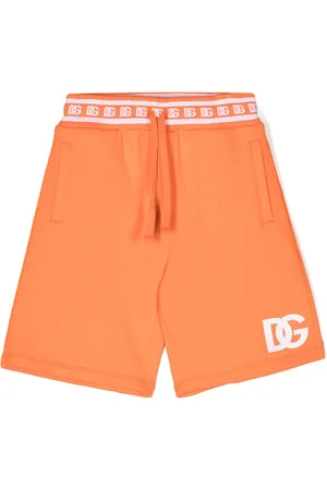 Dolce & Gabbana Logo-embroidered cotton shorts