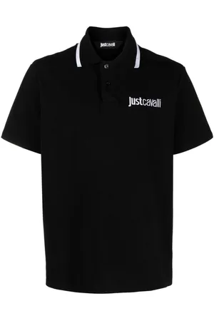 Roberto Cavalli Logo-embroidered piqu?? polo shirt