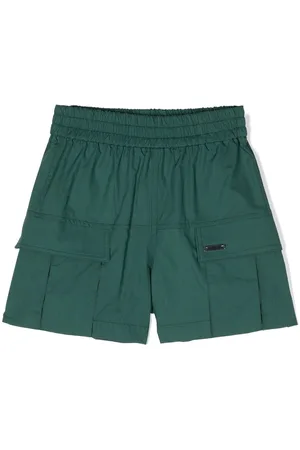 MONNALISA Logo-plaque elasticated-waistband shorts