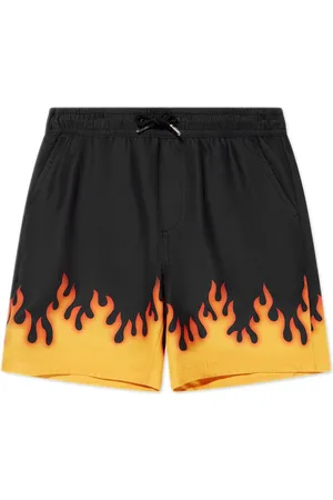 HUGO BOSS Flame-print swim shorts