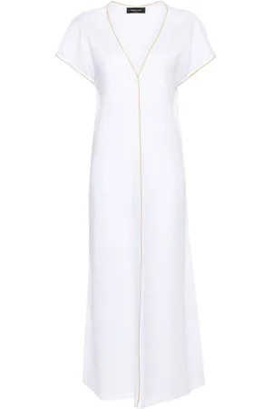 Fabiana Filippi Monili-chain linen maxi dress