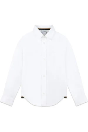 HUGO BOSS Embroidered-logo cotton shirt