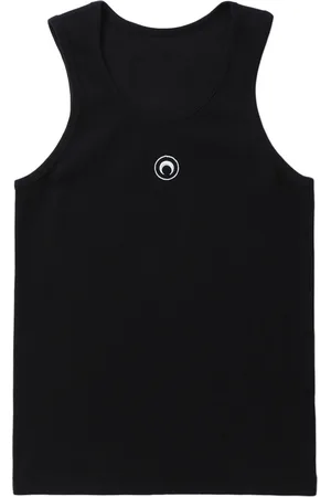 Marine Serre Crescent Moon-embroidered tank top