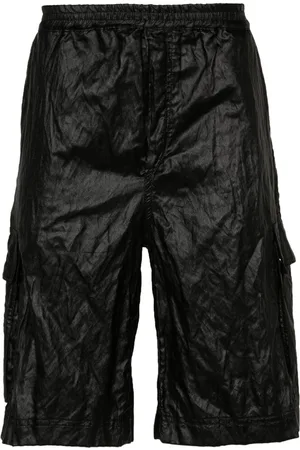 44 Label Group Crinkled-finish cargo shorts