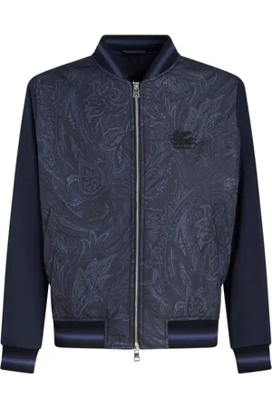 Etro Logo-embroidered paisley-print bomber jacket