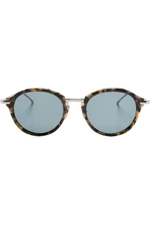 Thom Browne Tortoiseshell round-frame sunglasses