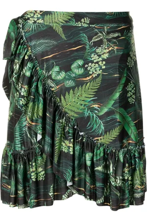 Lygia & Nanny Laurita leaf-print miniskirt