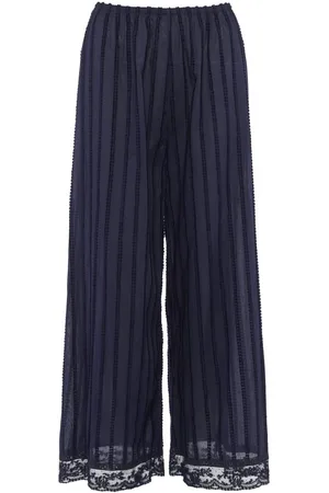 ERES Lace-trim wide-leg trousers