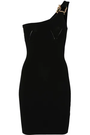 Roberto Cavalli Snake-detail ribbed mini dress