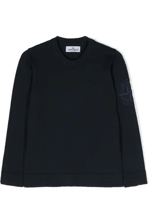 Stone Island Embroidered-logo knitted jumper