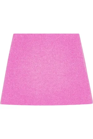 Ganni Recycled wool-blend miniskirt