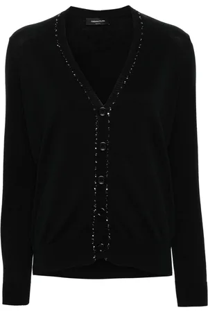 Fabiana Filippi Sequin-trim cotton cardigan