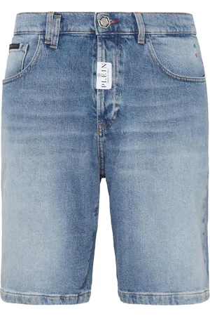 Philipp Plein Logo-appliqu?? denim shorts