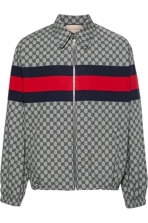 GUCCI Webbing-Trimmed Monogrammed Cotton-Jersey Track Jacket for