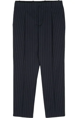 Maison Kitsuné Pinstriped tapered trousers