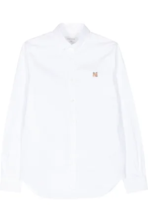 Maison Kitsuné Fox Head-embroidered shirt