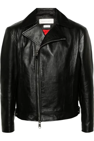 Alexander McQueen Zip-up leather biker jacket
