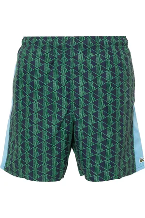 Lacoste Monogram-print swim shorts