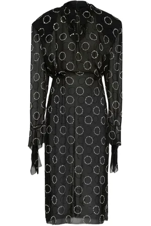 Prada Crystal-embellished georgette midi dress