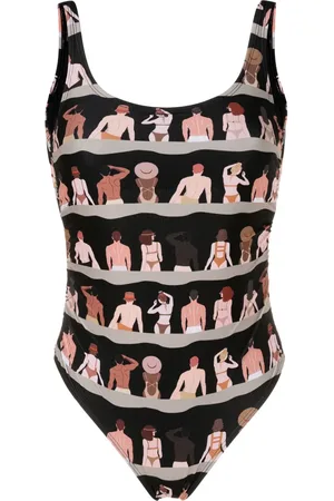 AMIR SLAMA Graphic-print one-piece swimsuit