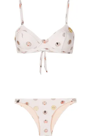AMIR SLAMA Graphic-print two-piece bikini set