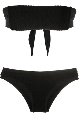 AMIR SLAMA Textured bandeau bikini