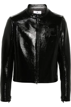 Courrèges Logo-appliqu?? high-shine jacket