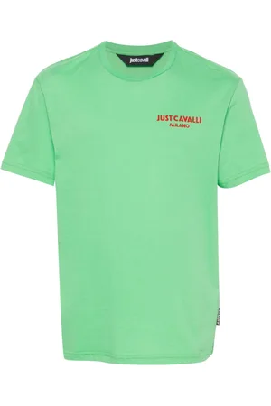 Roberto Cavalli Flocked-logo T-shirt