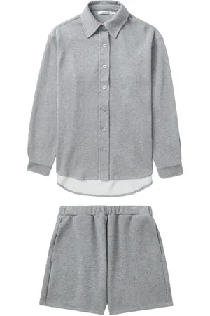 B+AB Logo-embroidered short set