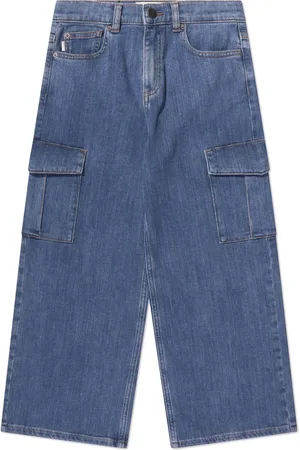 DL1961 Kids Drop-crotch wide-leg jeans