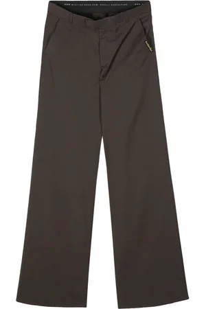MARTINE ROSE Houndstooth wide-leg trousers