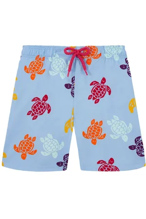 Vilebrequin Turtle-print logo-appliqu?? swim shorts