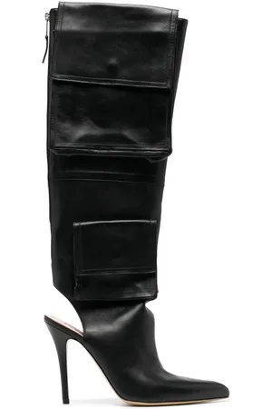 Natasha Zinko 115mm cargo leather boots