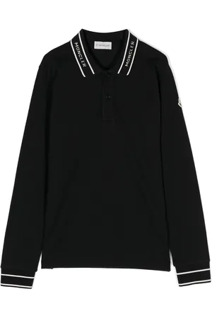 Moncler Logo-intarsia cotton polo shirt