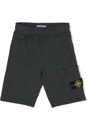 Stone Island Compass-badge cotton shorts