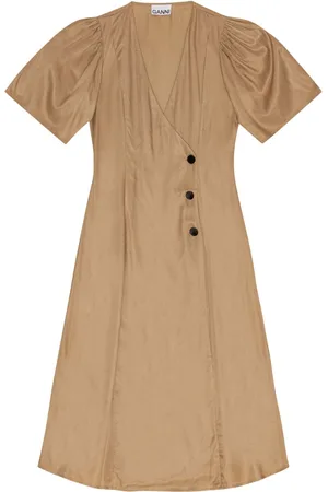 Ganni Wrap midi dress
