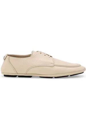 Dolce & Gabbana Logo-lettering deerskin Derby shoes
