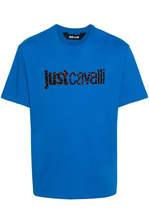 Roberto Cavalli Flocked-logo cotton T-shirt