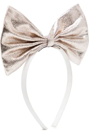 HUCKLEBONES LONDON Metallic bow headband