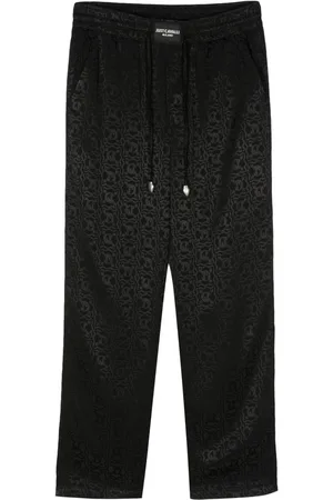 Roberto Cavalli Jacquard-logo straight-leg trousers