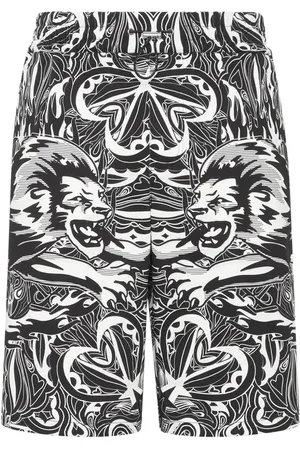 Philipp Plein Tribal Circus-print cotton shorts