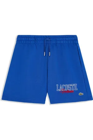 Lacoste Slogan-embroidered drawstring shorts