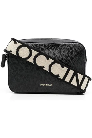 Coccinelle Tebe logo-strap pebbled shoulder bag