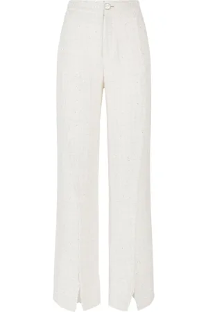 GCDS Sequin-embellished tweed trousers