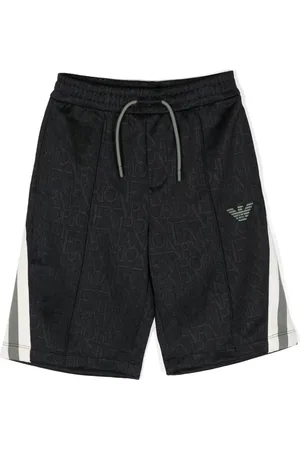 Emporio Armani Logo-jacquard side-stripe shorts