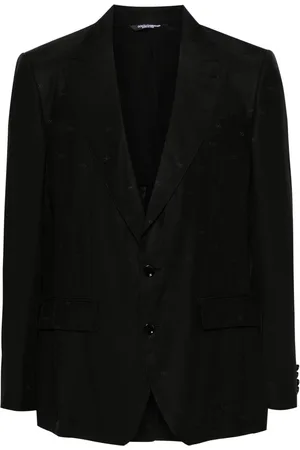 Dolce & Gabbana Logo-jacquard silk blazer