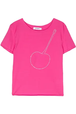 Gimaguas Cherry rhinestone-embellished T-shirt