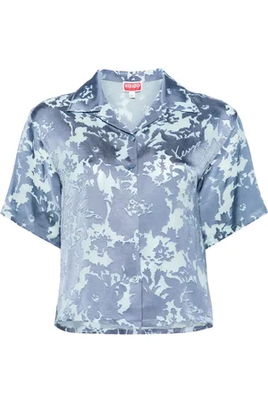 Kenzo Flower Camouflage cropped shirt