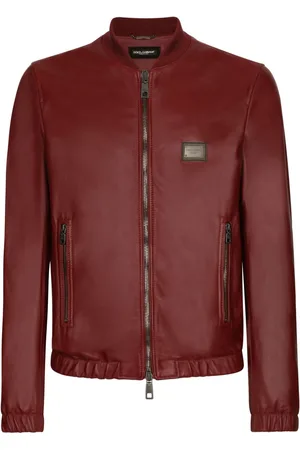 Dolce & Gabbana Logo-appliqu?? leather jacket